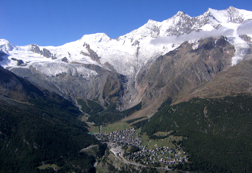 Saas-Fee-Village-Viewed-from-Across-Valley